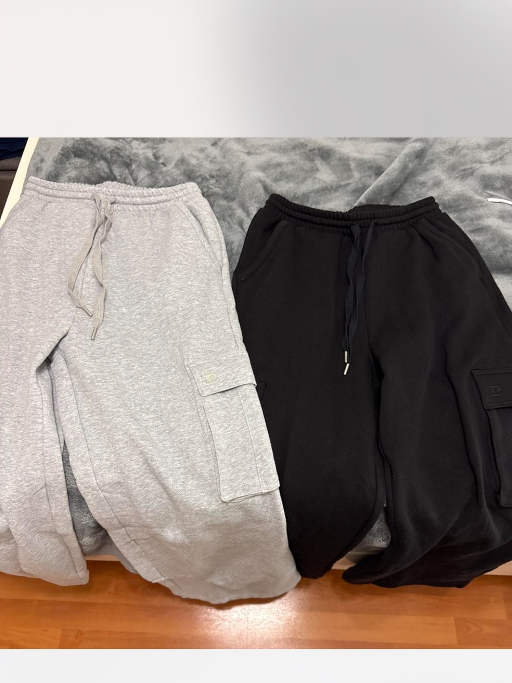 PINK Victoria's Secret Light Gray & Black Sweatpants Duo